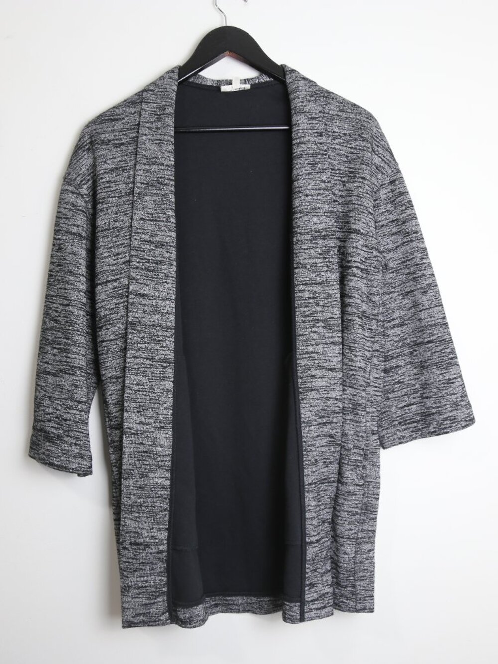 Aritzia Wilfred Free Hannare Jacket Marled Knit Gray Cardigan Sweater Size Small